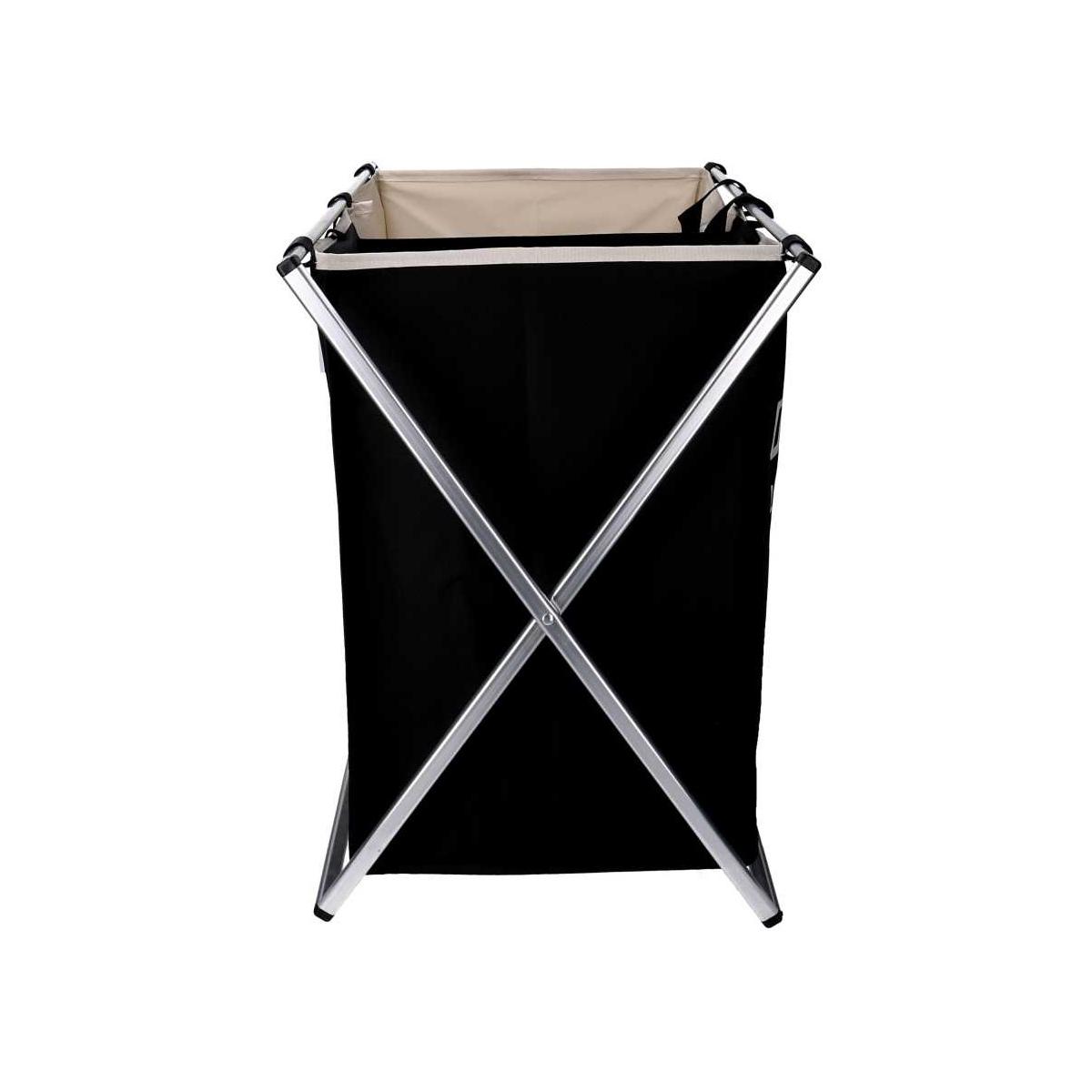 Cestone Tessuto Bianco Nero Doppio Pieghevole cm.60x39h60 | Vacchetti