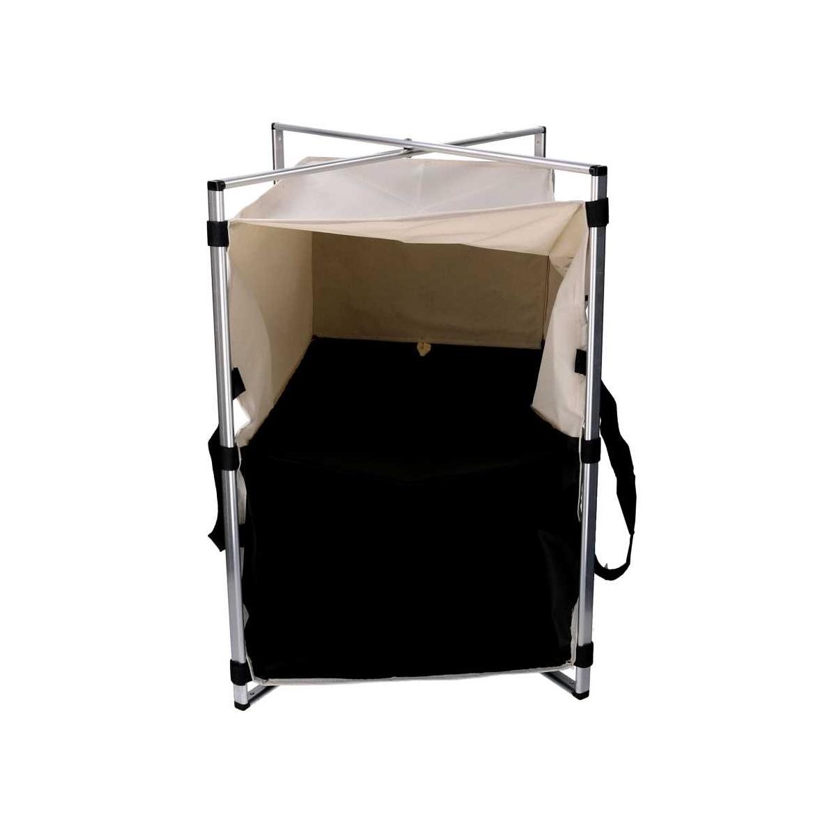 Cestone Tessuto Bianco Nero Doppio Pieghevole cm.60x39h60 | Vacchetti