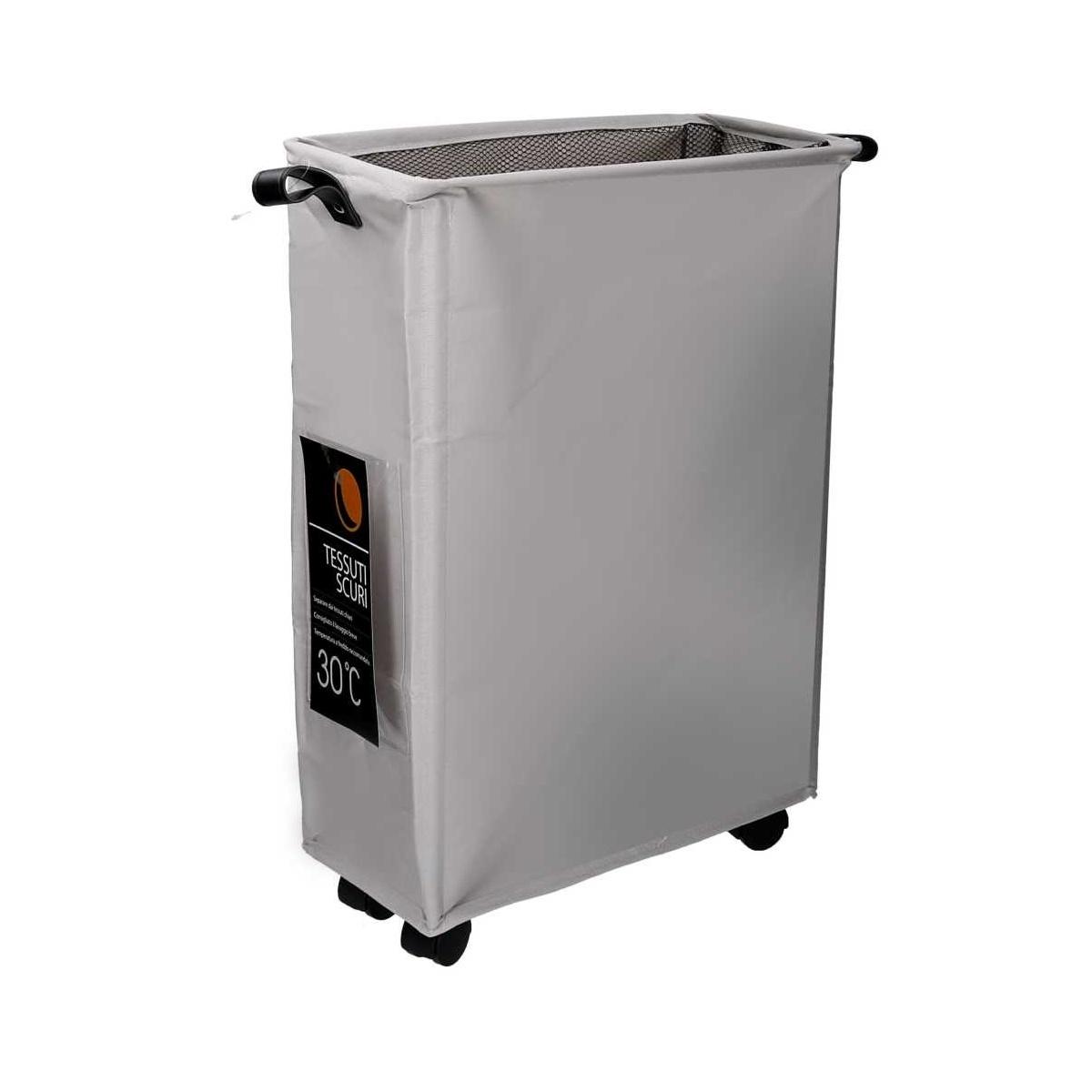 Cestone Tessuto Grigio Pieghevole cm.39x19,5h58 | Vacchetti