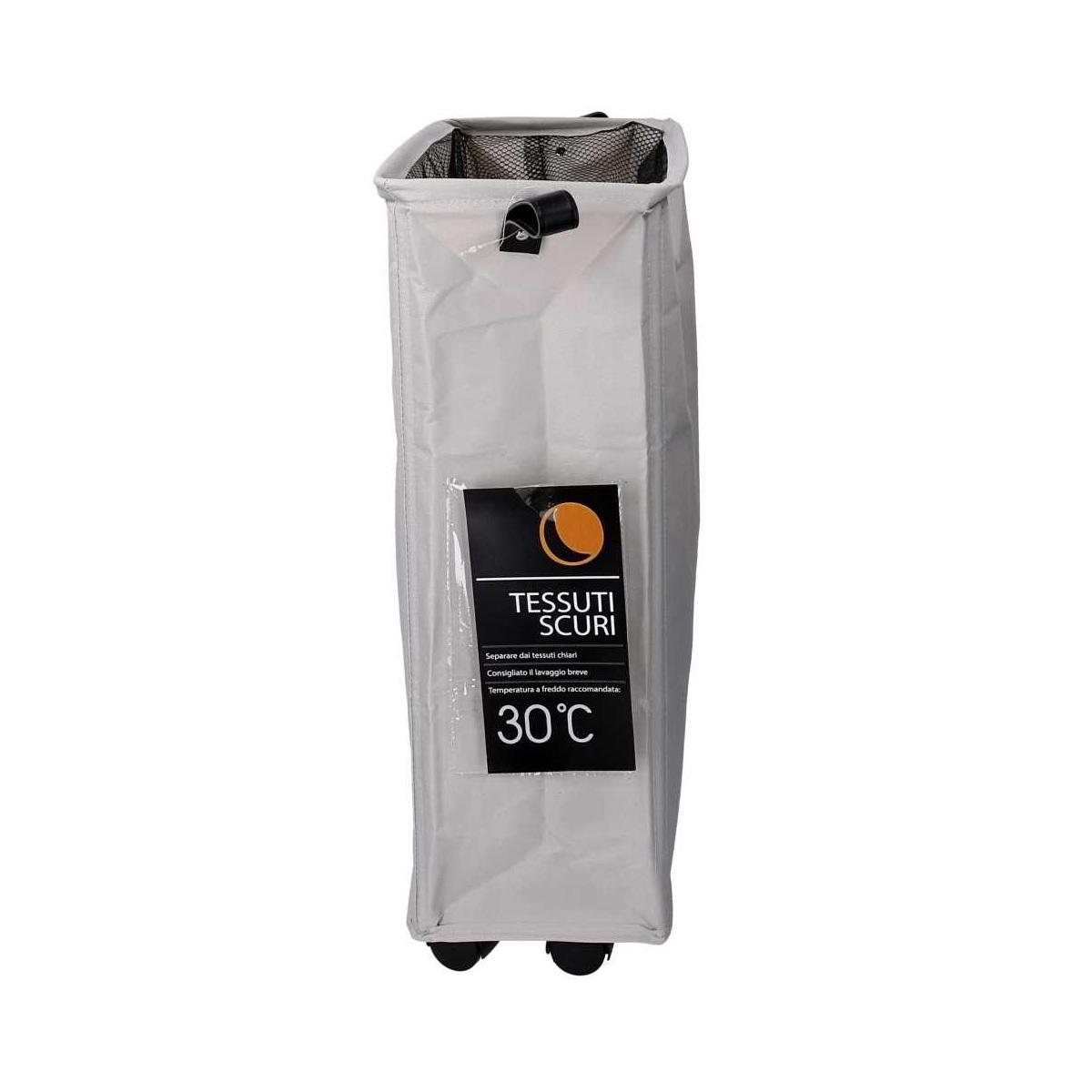 Cestone Tessuto Grigio Pieghevole cm.39x19,5h58 | Vacchetti