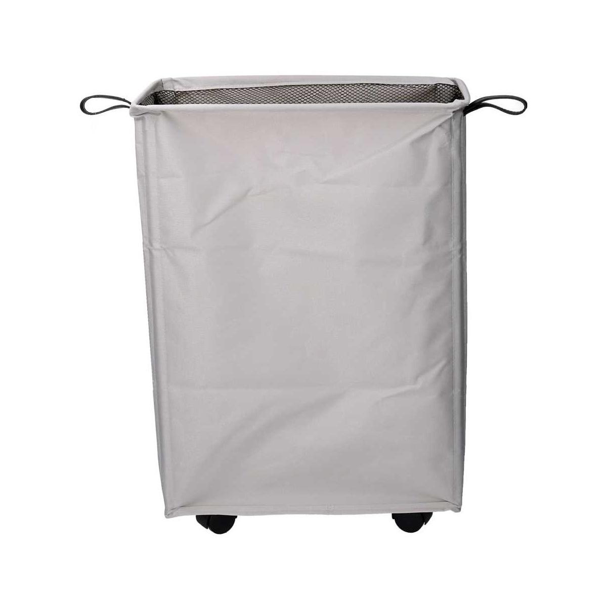 Cestone Tessuto Grigio Pieghevole cm.39x19,5h58 | Vacchetti