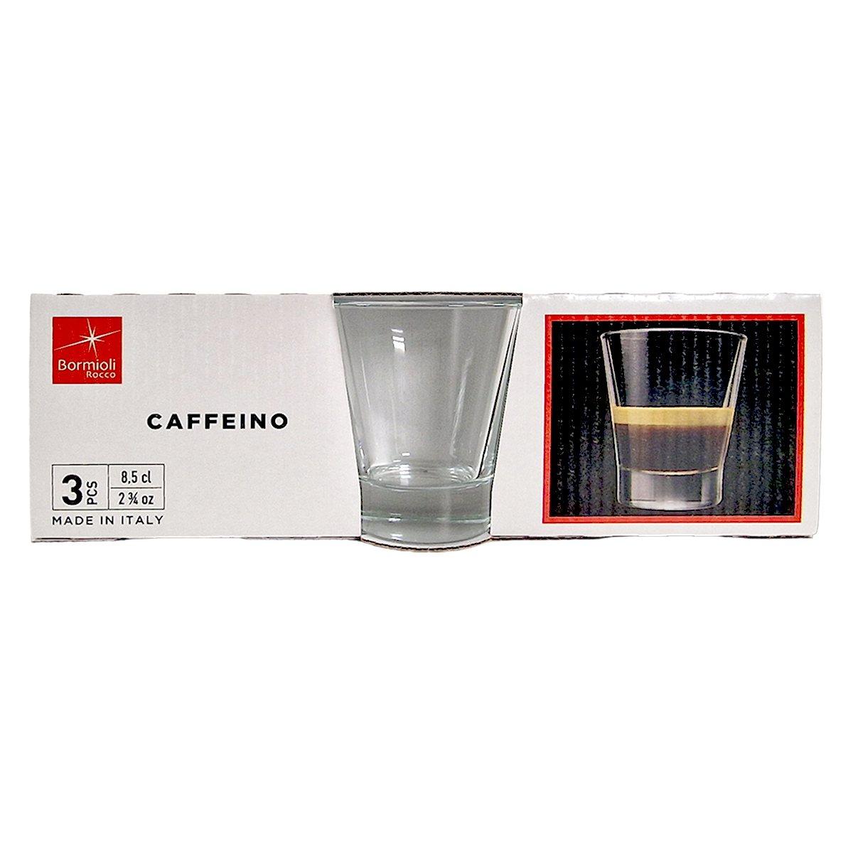 Bicchiere Bormioli Caffeino Vetro ml.85 Set pz.3