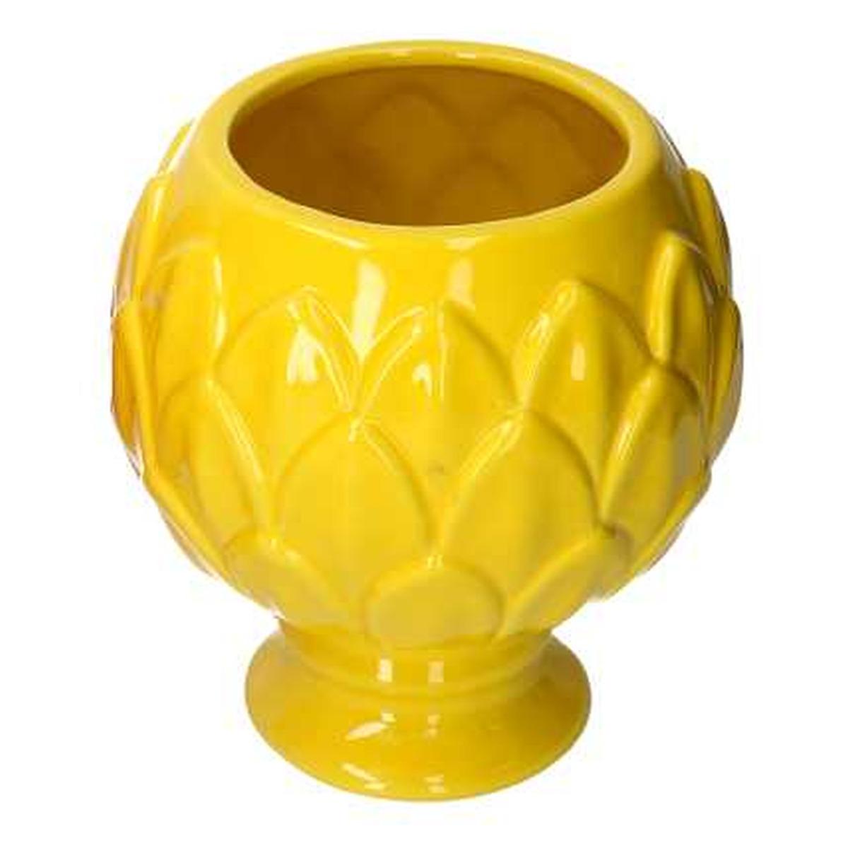Vaso Calice Ceramica Giallo cm.Ã?20,5h21,5 | Vacchetti