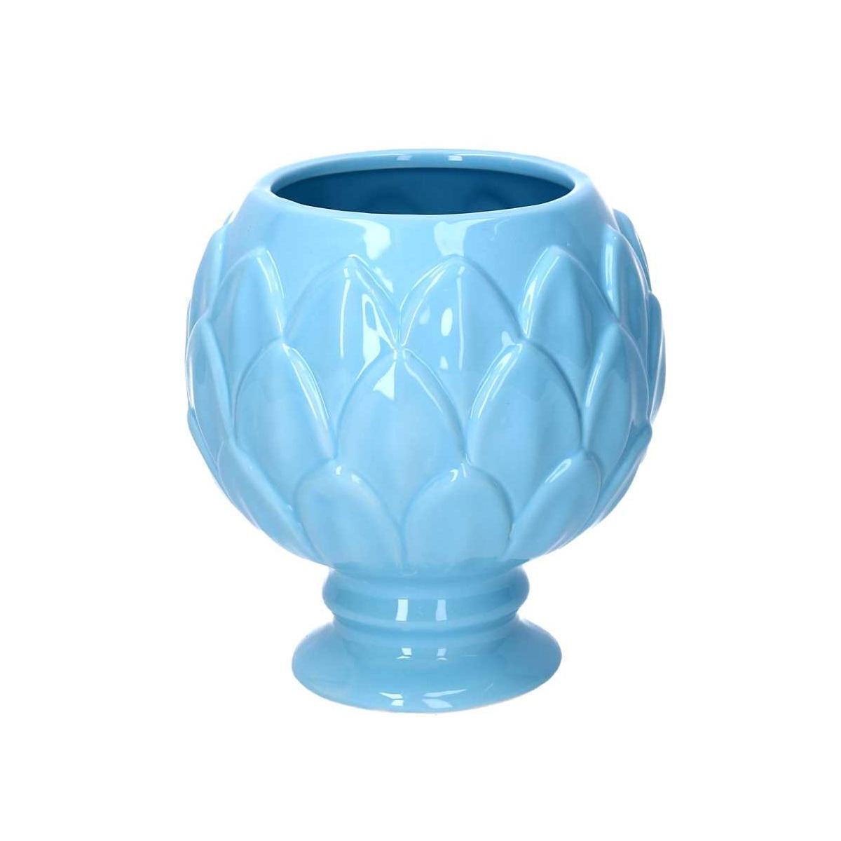 Vaso Calice Ceramica Azzurro cm.Ã?20,5h21,5 | Vacchetti
