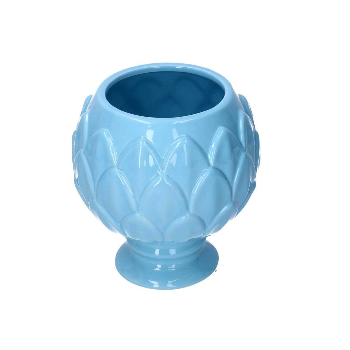 Vaso Calice Ceramica Azzurro cm.Ã?20,5h21,5 | Vacchetti