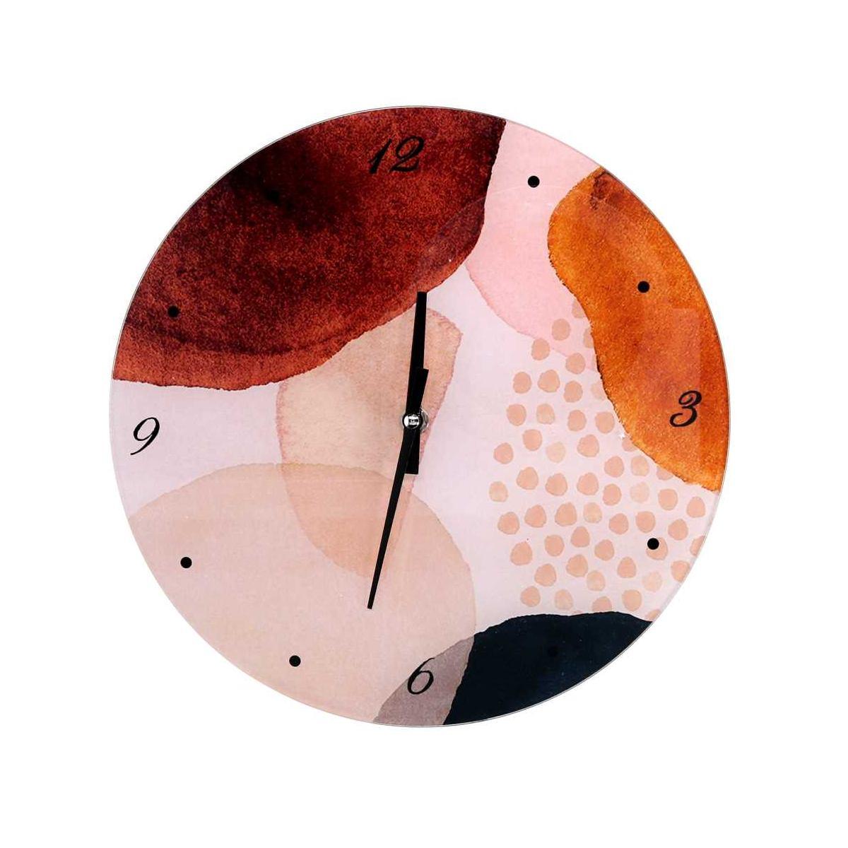 Orologio Vetro Beige Arancione Tondo cm.Ã?30x4 | Vacchetti