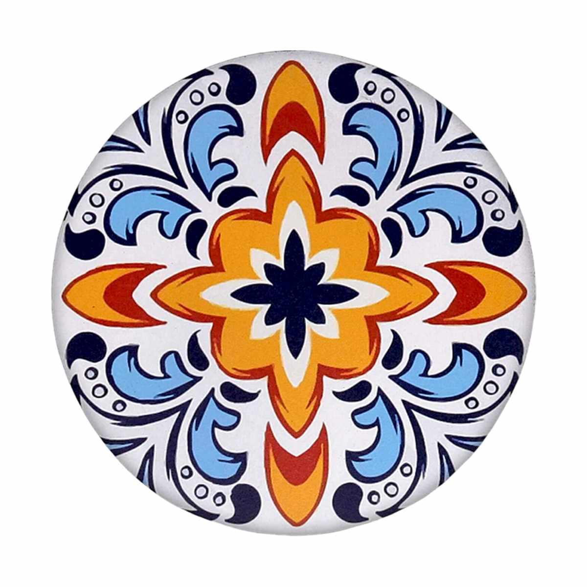 Mattonella Legno Set 4pz. Assortiti Azzurro Tondo cm.Ã˜20x0,5 | Vacchetti