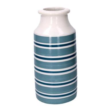 Vaso Ceramica Bianco Azzurro Cm.Ø20H40
