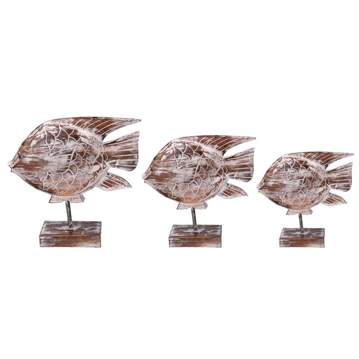 Pesce Legno Set pz.3 Naturale cm.36x10h38 | Vacchetti