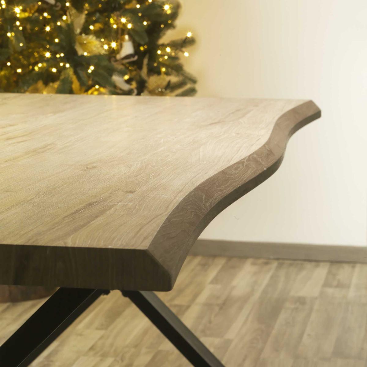 Tavolo Metallo Canberra con Top Legno Nero cm.180x90h75 | Vacchetti