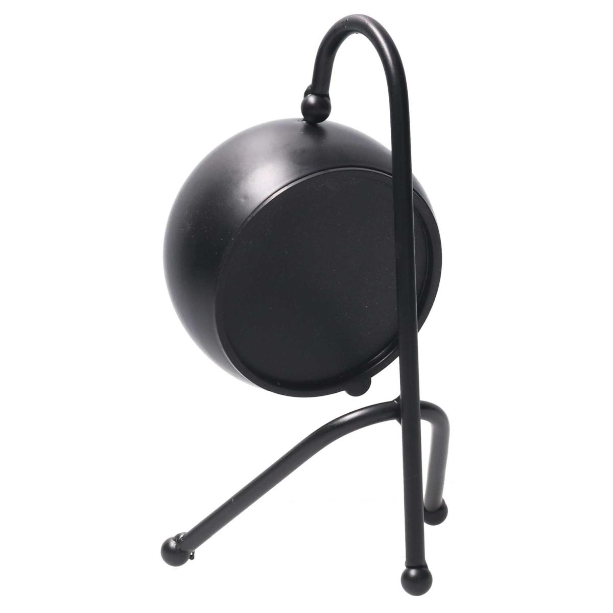 Orologio Da Tavolo Metallo Nero Quadrante Bianco cm.12x13h21,5 | Vacchetti