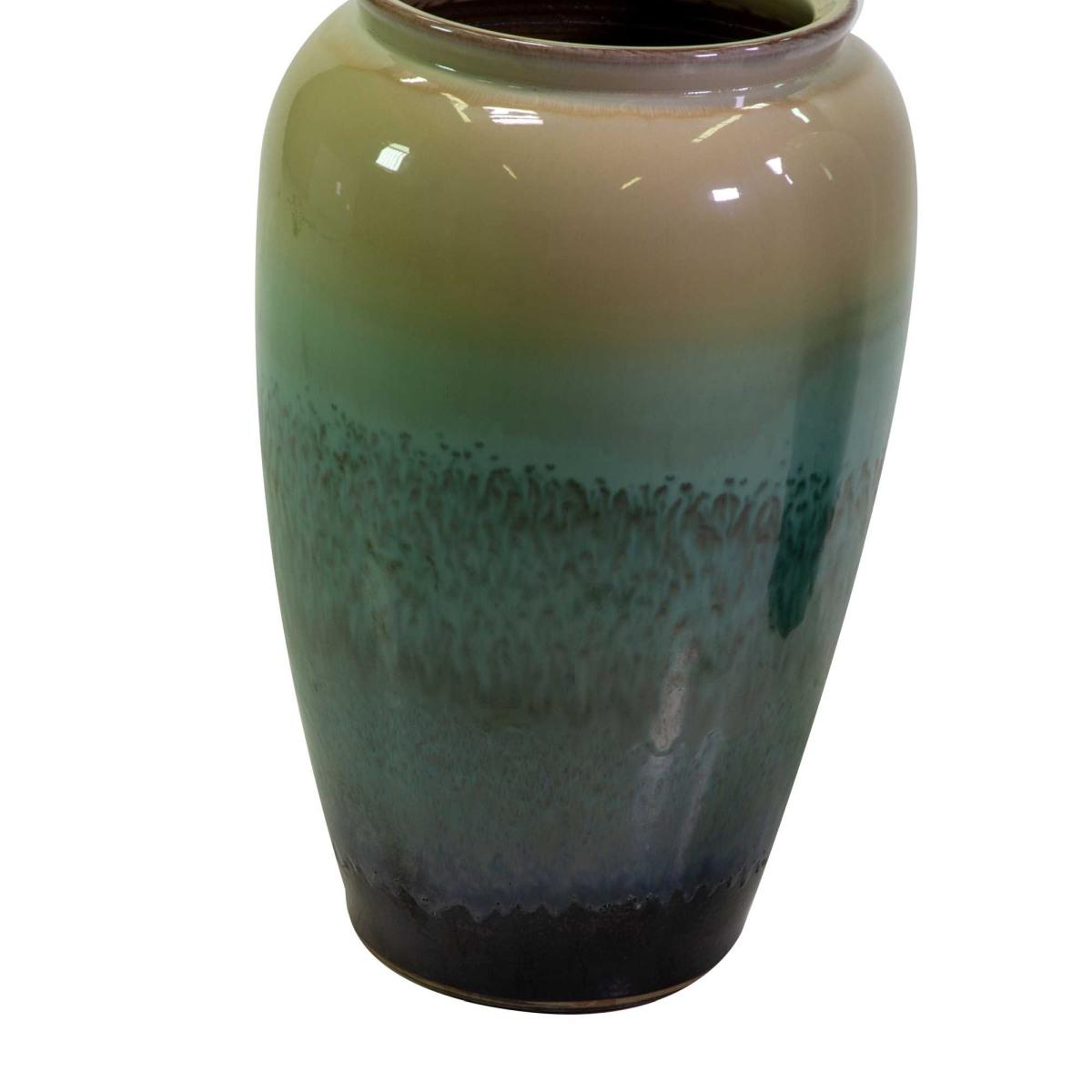 Vaso Ceramica Sfumato Bianco Verde cm.Ã?28h60 | Vacchetti