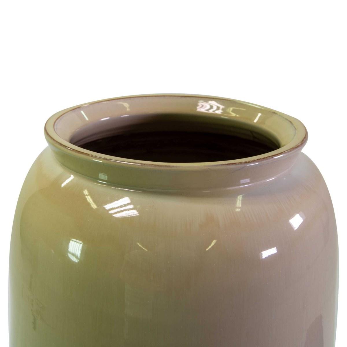 Vaso Ceramica Sfumato Bianco Verde cm.Ã?28h120 | Vacchetti