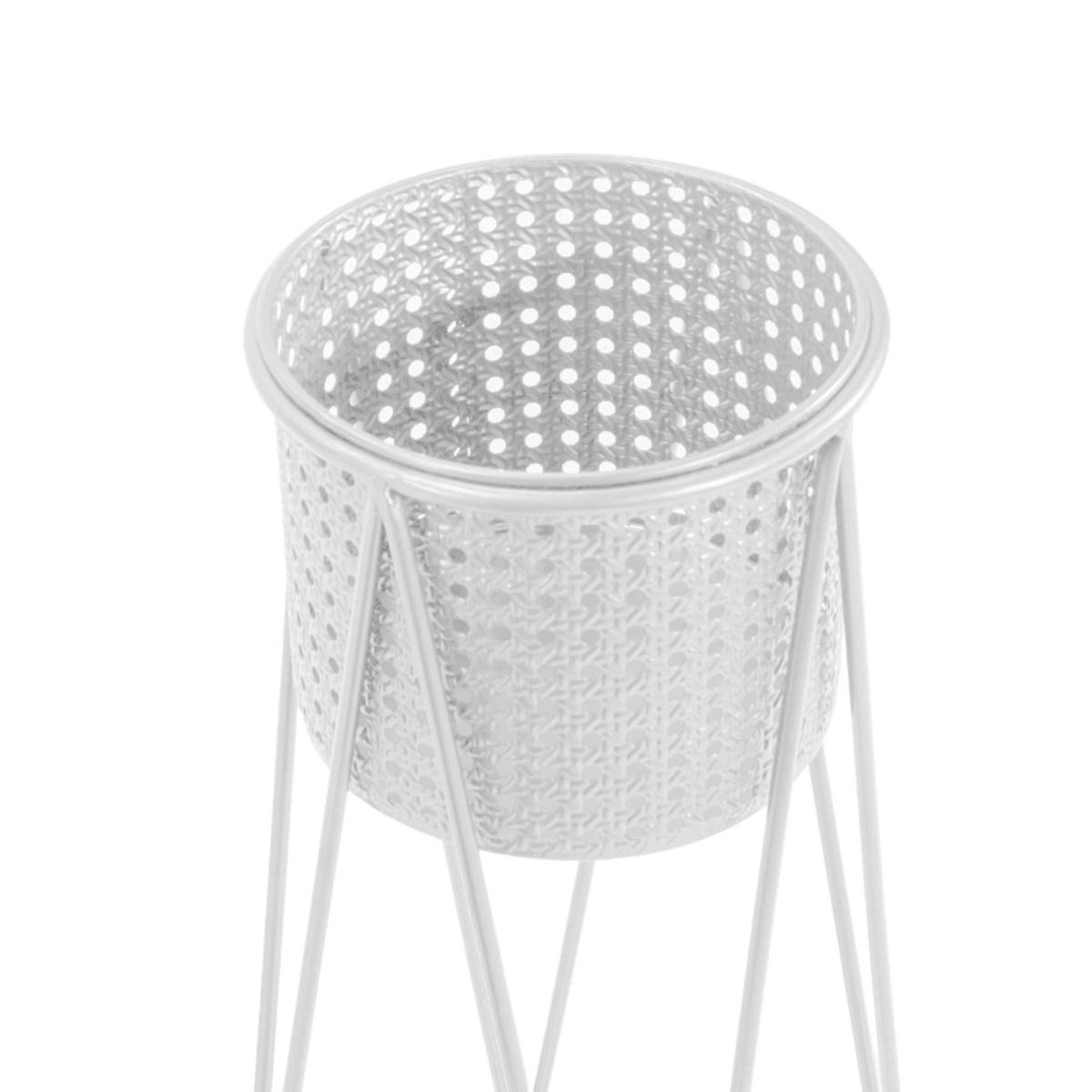 Portavaso Metallo Set pz.3 Leila Bianco cm.Ã?28h85 | Vacchetti