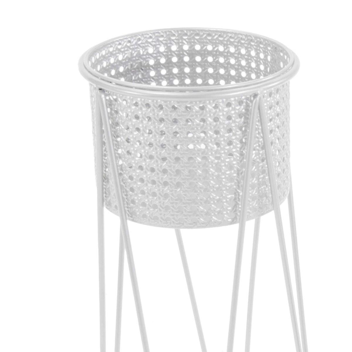 Portavaso Metallo Set pz.3 Leila Bianco cm.Ã?28h85 | Vacchetti