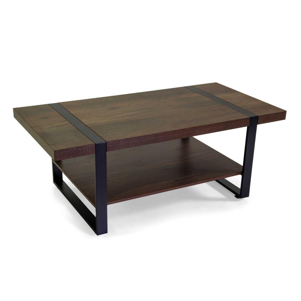 Tavolino Mudra Legno Noce e Nero Smontato cm.120x60h45 | Vacchetti