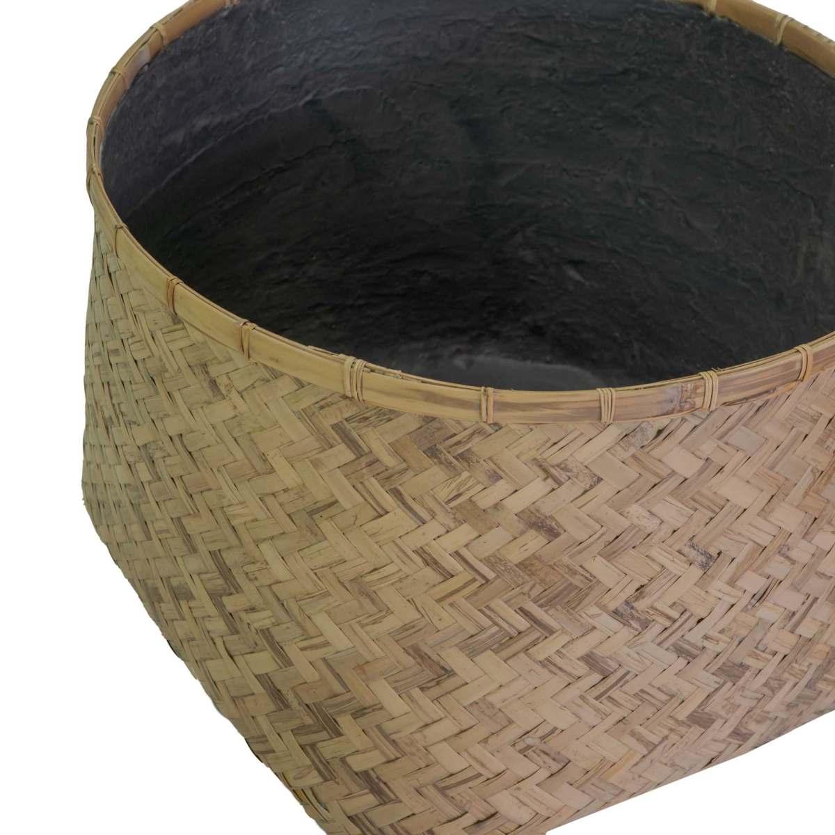 Portavaso Cemento Bambu' Set pz.4 Naturale Tondo cm.Ã?63h47 | Vacchetti