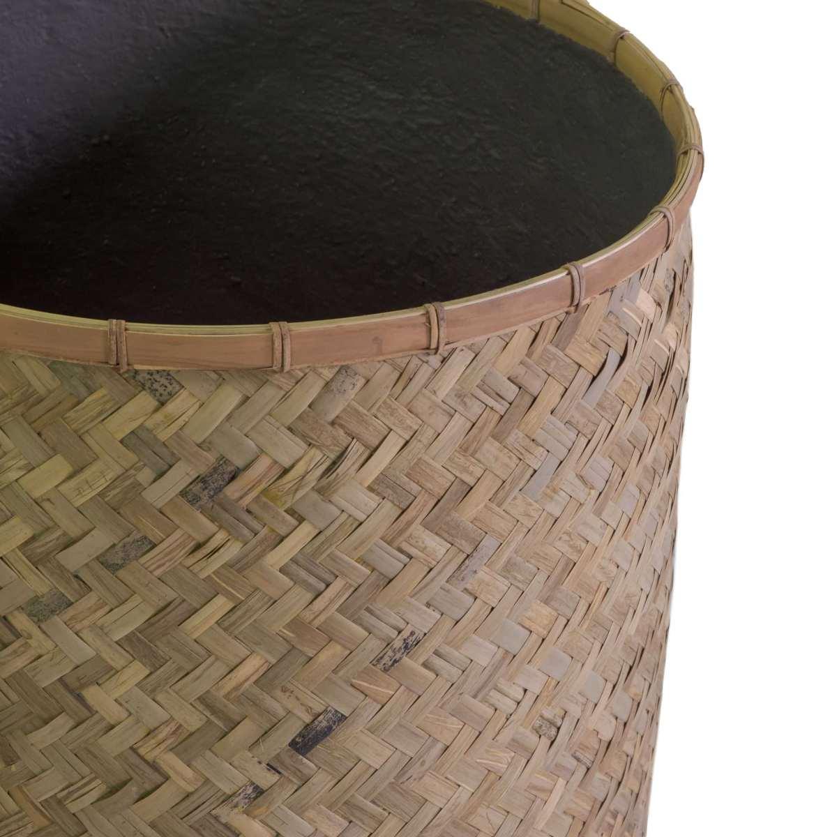 Portavaso Cemento Bambu' Set pz.2 Naturale Tondo cm.Ã?75h80 | Vacchetti