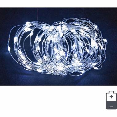 Luci Natale Esterno Batteria LED 40 Micro Bianco Freddo |Bizzotto