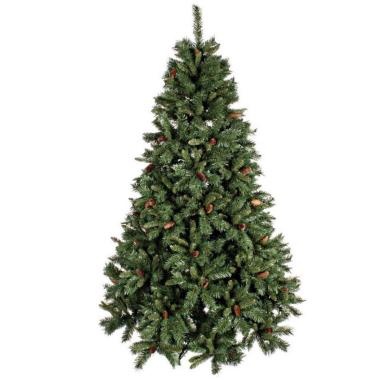 Albero Natale cm.180 Verde Cone Luxe con Pigne 825 Rami |Bizzotto