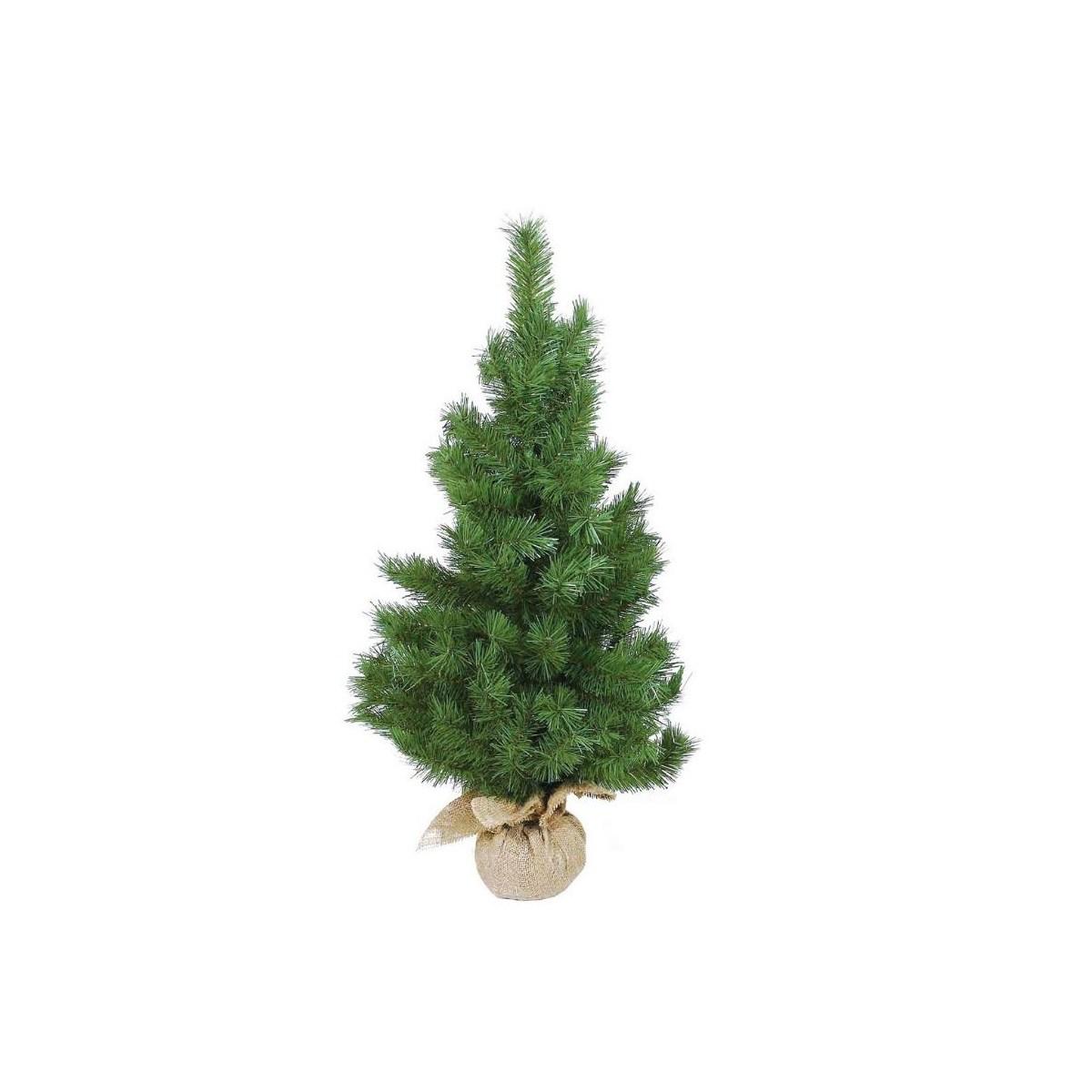 Albero Natale cm.45 Verde con Base Juta |Bizzotto