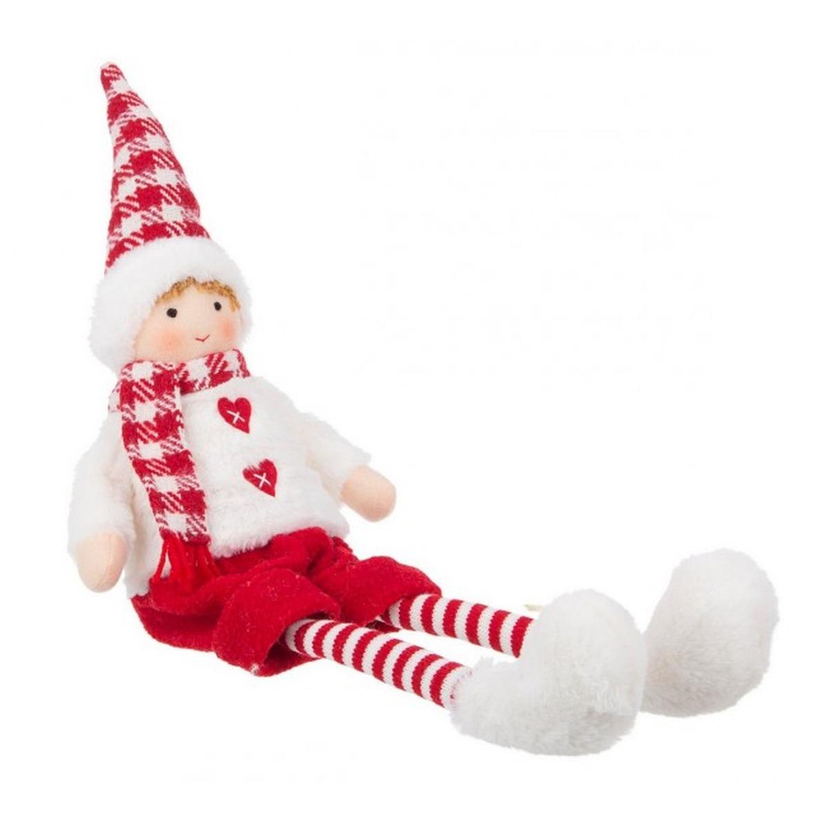 Bimbo Dilly Legs Bianco-Rosso cm.H50 | Bizzotto