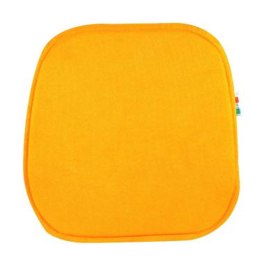 Cuscino Sedia Tessuto Letizia Semitondo Antiscivolo Arancione cm.38x38x1,5
