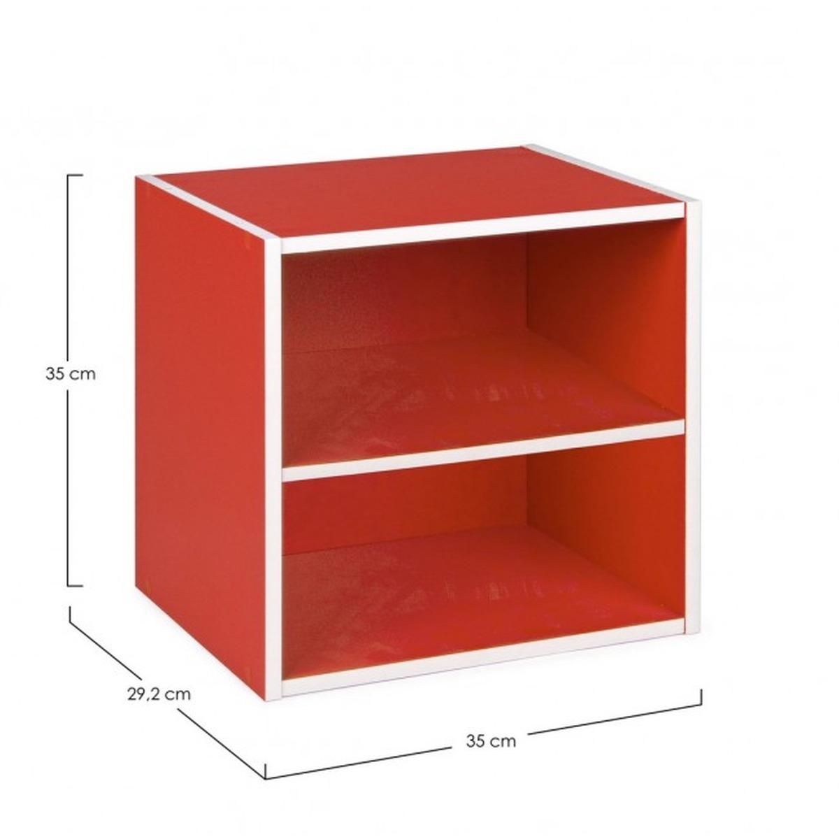Cubo Con Mensola Composite Rosso