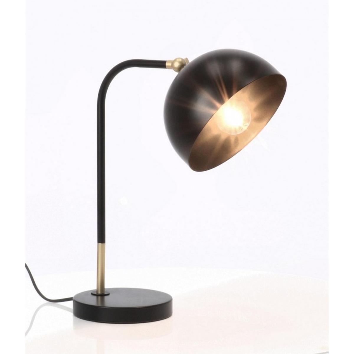 Lampada Tavolo Glasgow Nero cm.H41 | Bizzotto