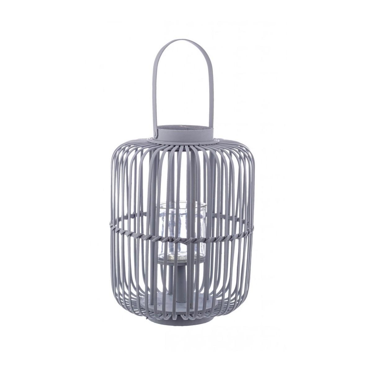 Lanterna Brielle Grigio Con Manico L