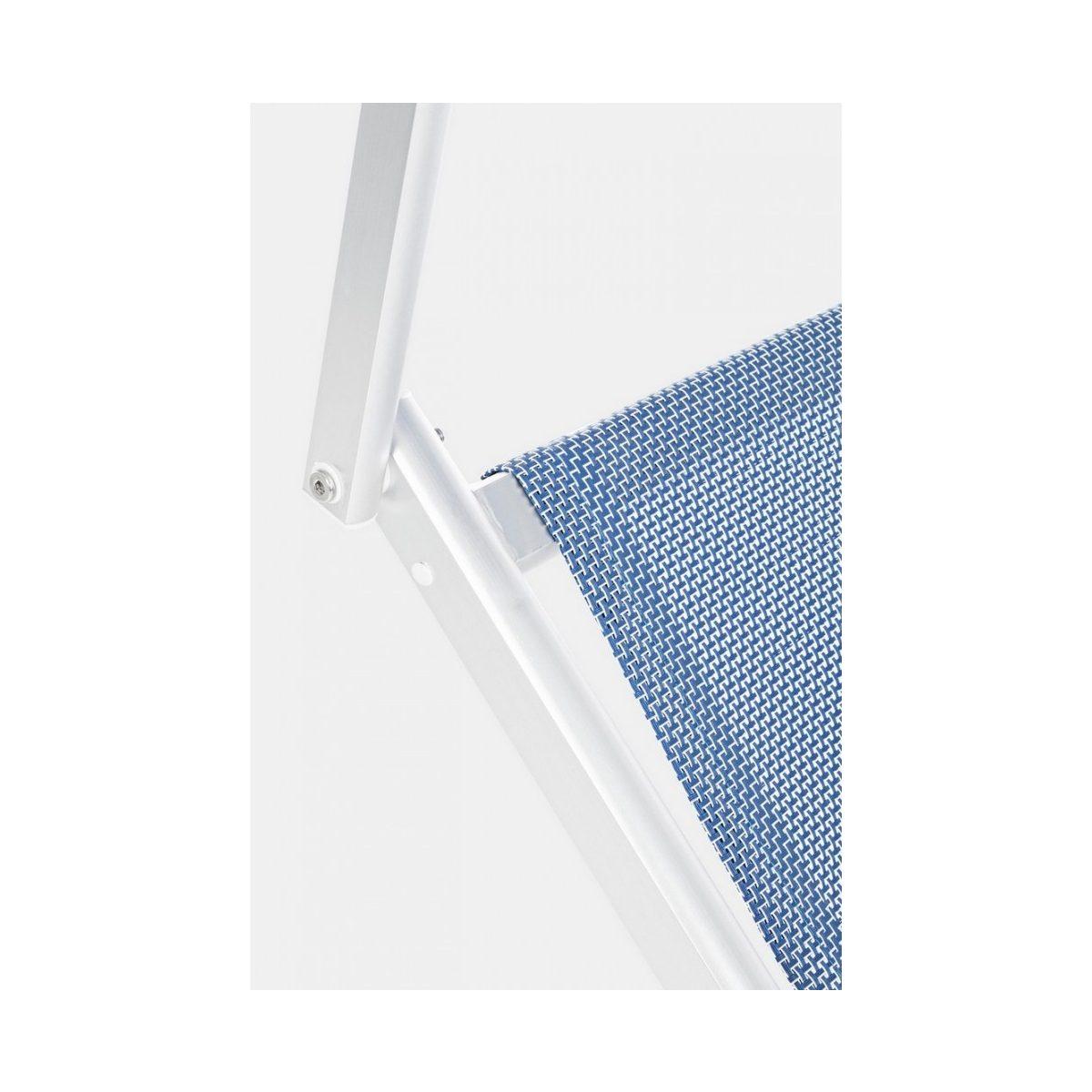 Lettino Cross con Tettino Text Blu Mix | Bizzotto