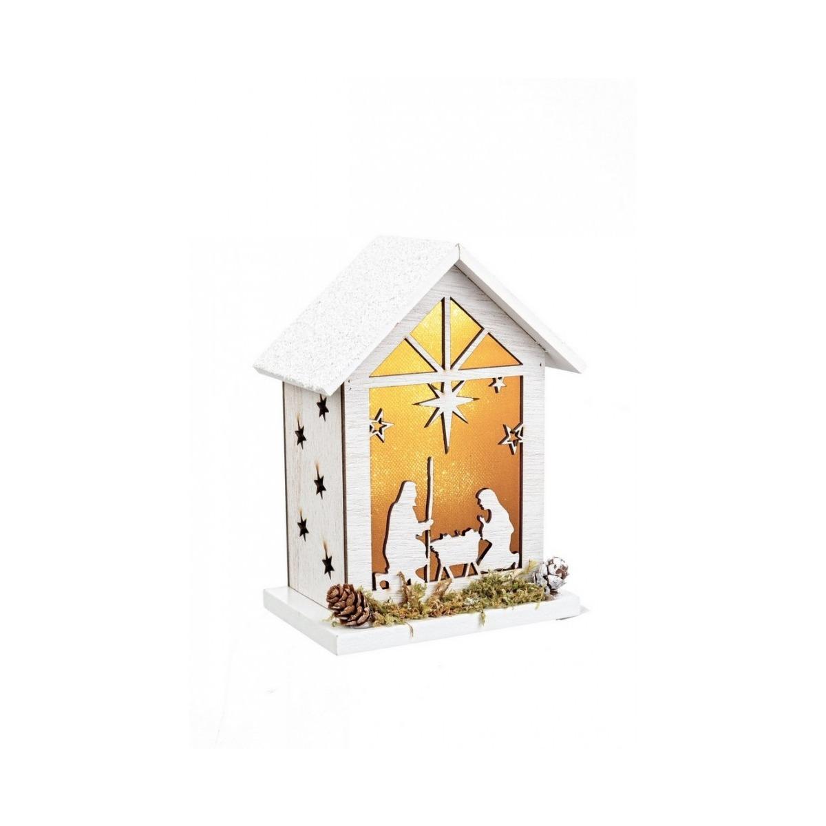 Nativita' Angeline con Pigne Bianco con LED | Bizzotto