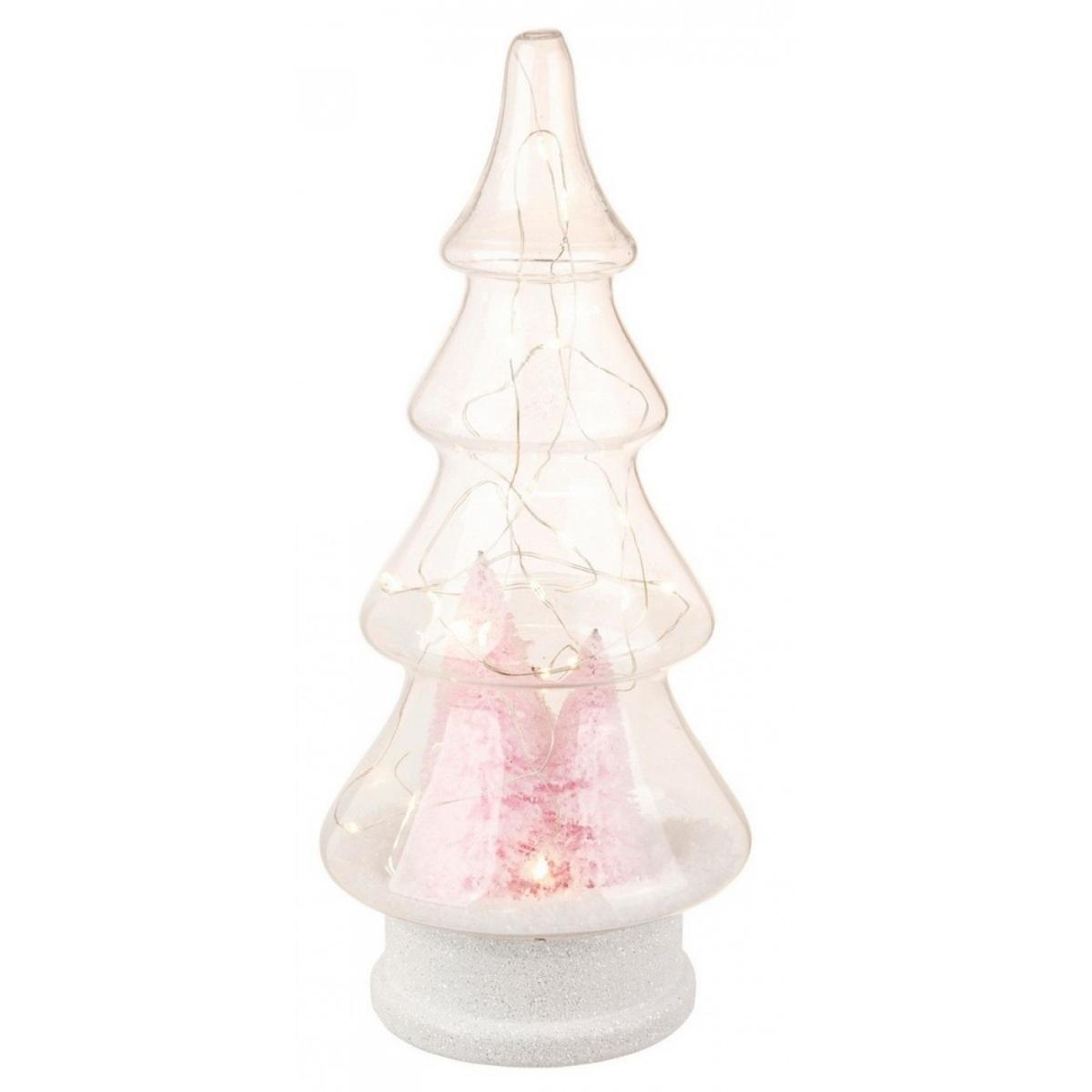 Pino Vetro Kaindi Trasp con Pino Rosa con LED | Bizzotto