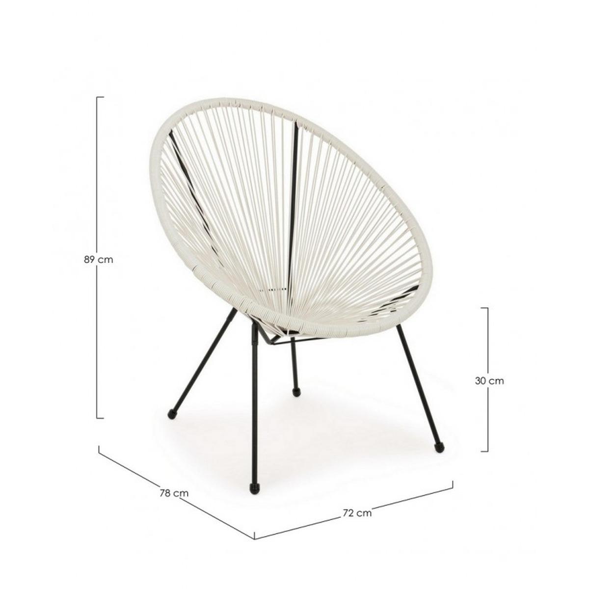 Poltrona Parker Bianca | Bizzotto