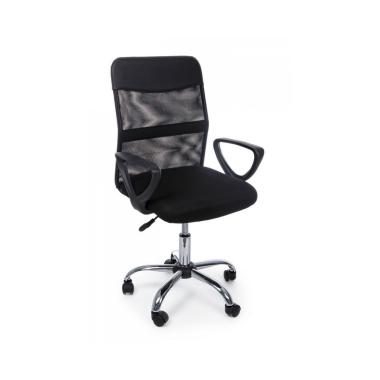 Poltrona Ufficio con Braccioli Nairobi Nero | Bizzotto