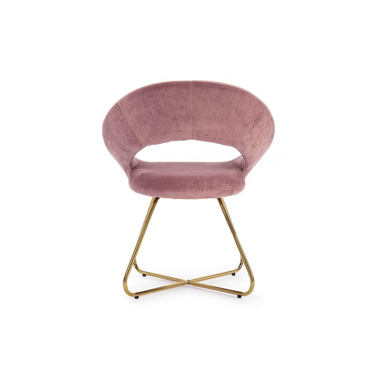 Poltrona Vanity Oro Velluto Rosa | Bizzotto