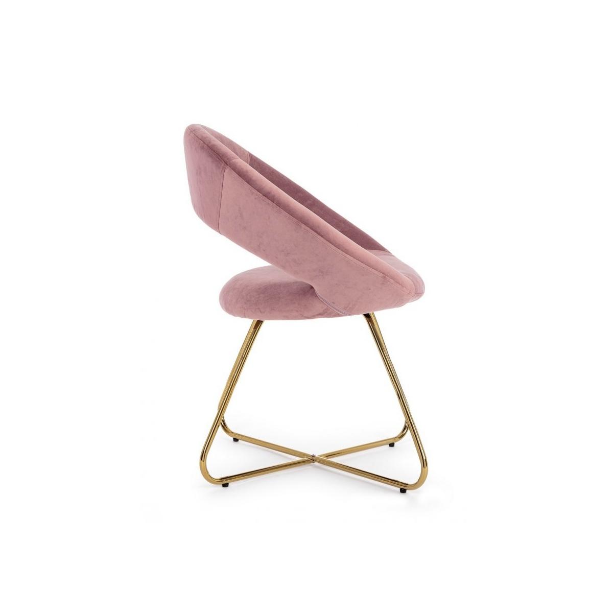 Poltrona Vanity Oro Velluto Rosa | Bizzotto