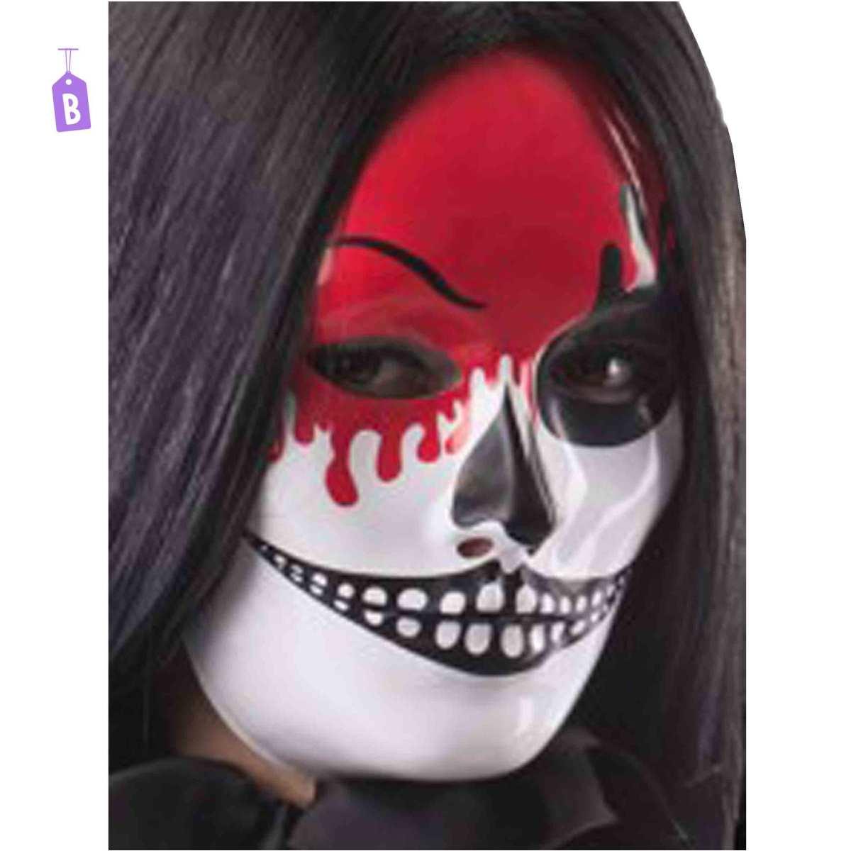 Maschera Viso PVC Teschio con Decorazioni 3 Modelli |Carnival Toys