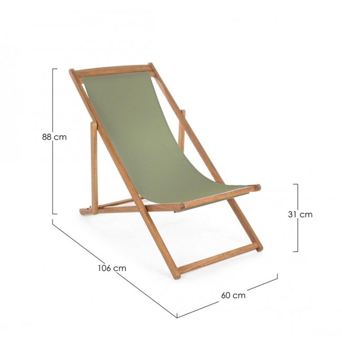 Sdraio Legno Relax Noemi Verde Muschio | Bizzotto
