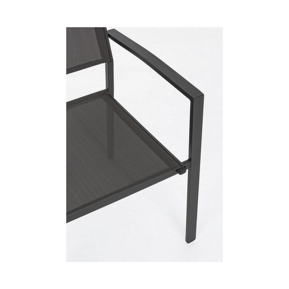 Sedia con Braccioli Hilde Antracite Lh32 | Bizzotto
