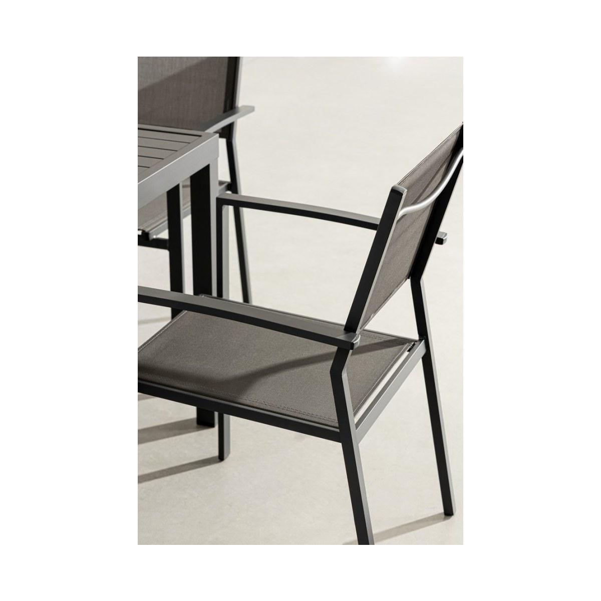 Sedia con Braccioli Hilde Antracite Lh32 | Bizzotto