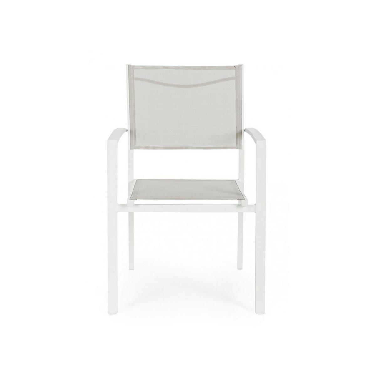 Sedia con Braccioli Hilde Bianco Cloud L cm.Ã?30 | Bizzotto