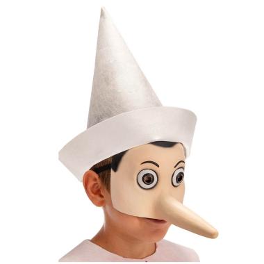 Maschera Viso Lattice Pinocchio Mezzo Volto |Carnival Toys