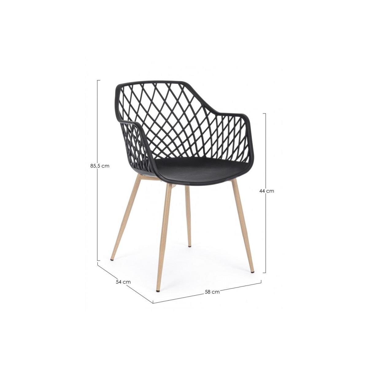 Sedia Optik Nero | Bizzotto