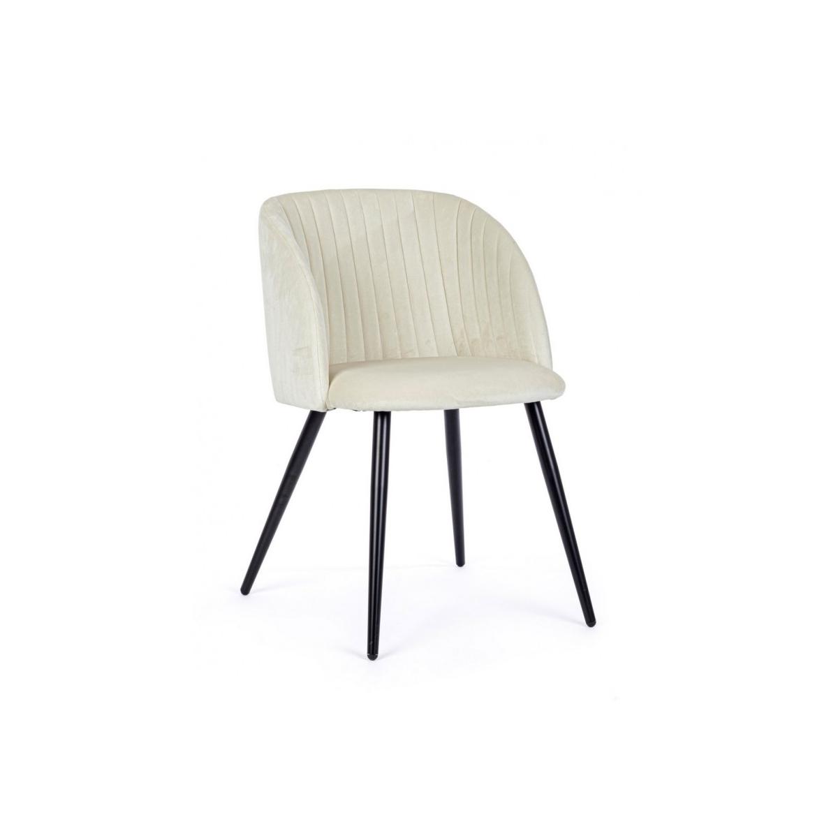 Sedia Queen Velvet Bianco | Bizzotto