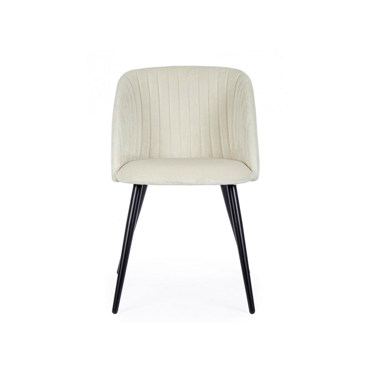 Sedia Queen Velvet Bianco | Bizzotto