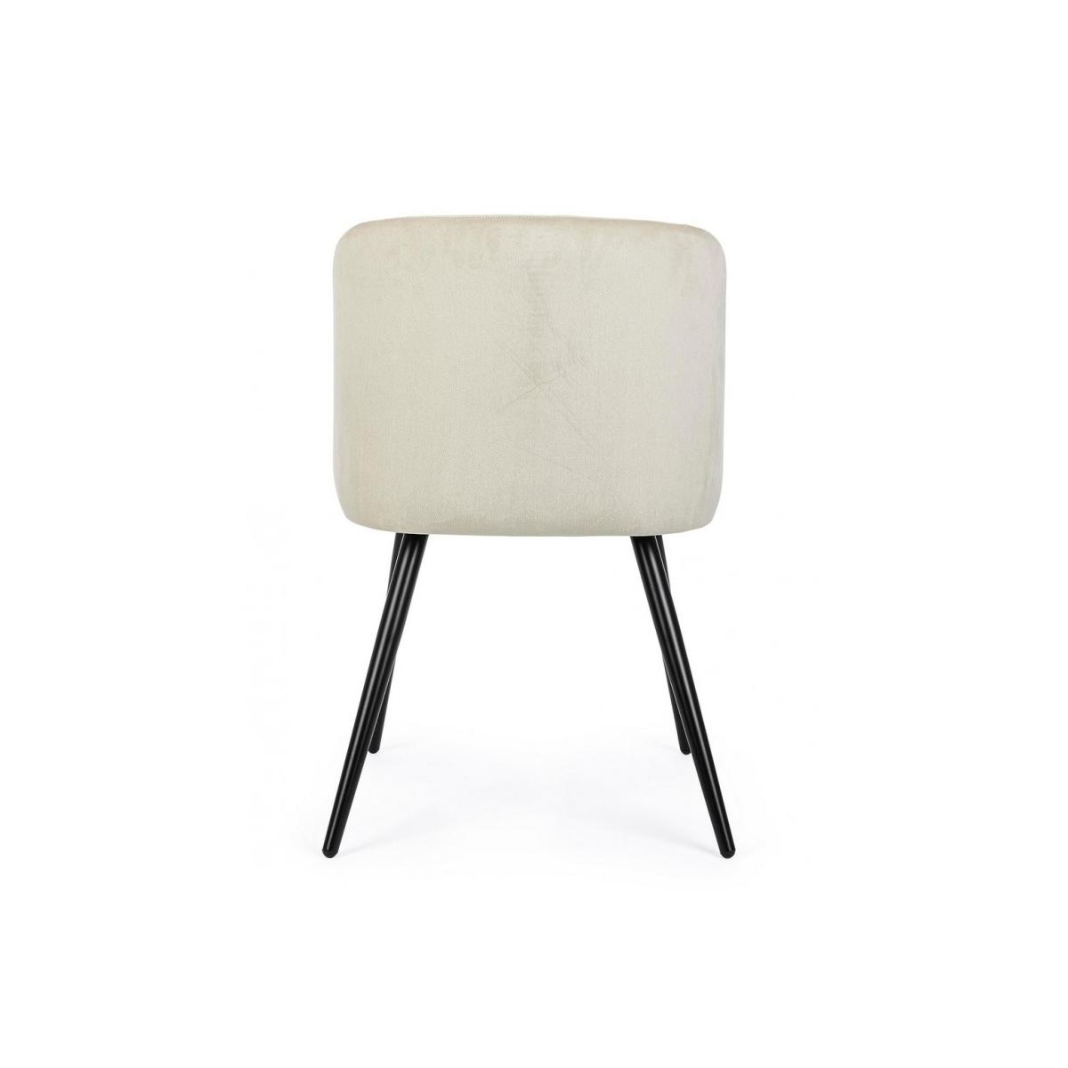 Sedia Queen Velvet Bianco | Bizzotto