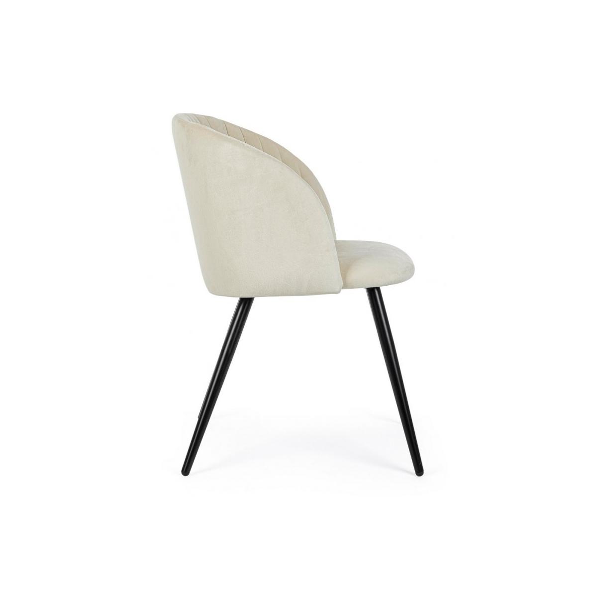 Sedia Queen Velvet Bianco | Bizzotto