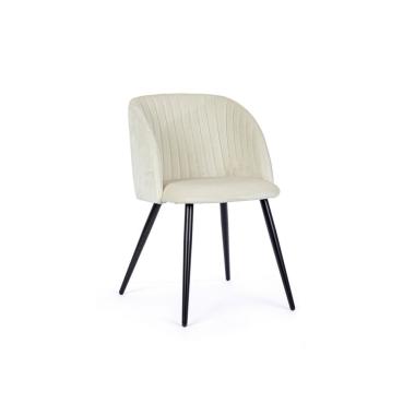 Sedia Queen Velvet Bianco | Bizzotto