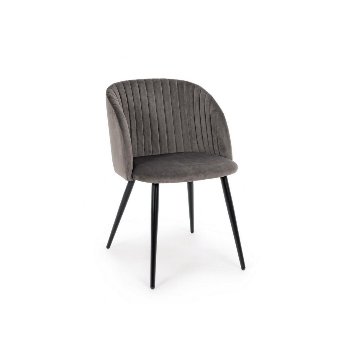 Sedia Queen Velvet Grigio Cadetto | Bizzotto